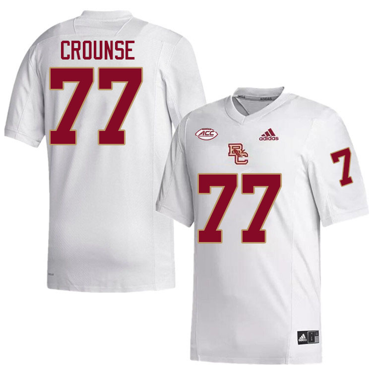 Boston College Eagles #77 Michael Crounse College Football Jerseys Stitched-White